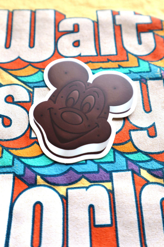 Mickey Ice Cream Sandwich Vinyl Waterproof Sticker