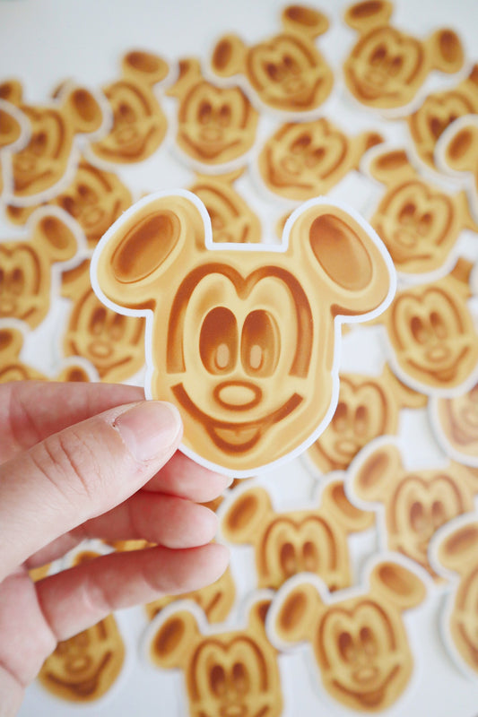 Mickey Waffle Vinyl Waterproof Sticker