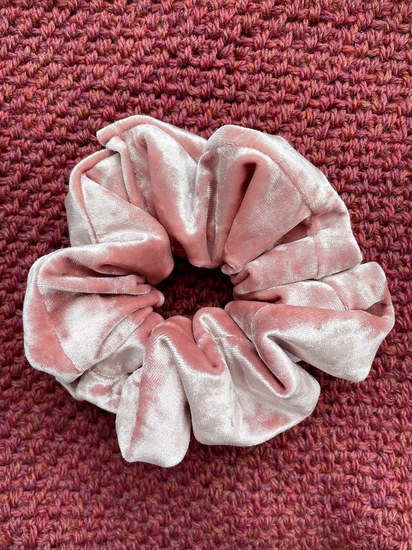 Blushing Velvet Scrunchie