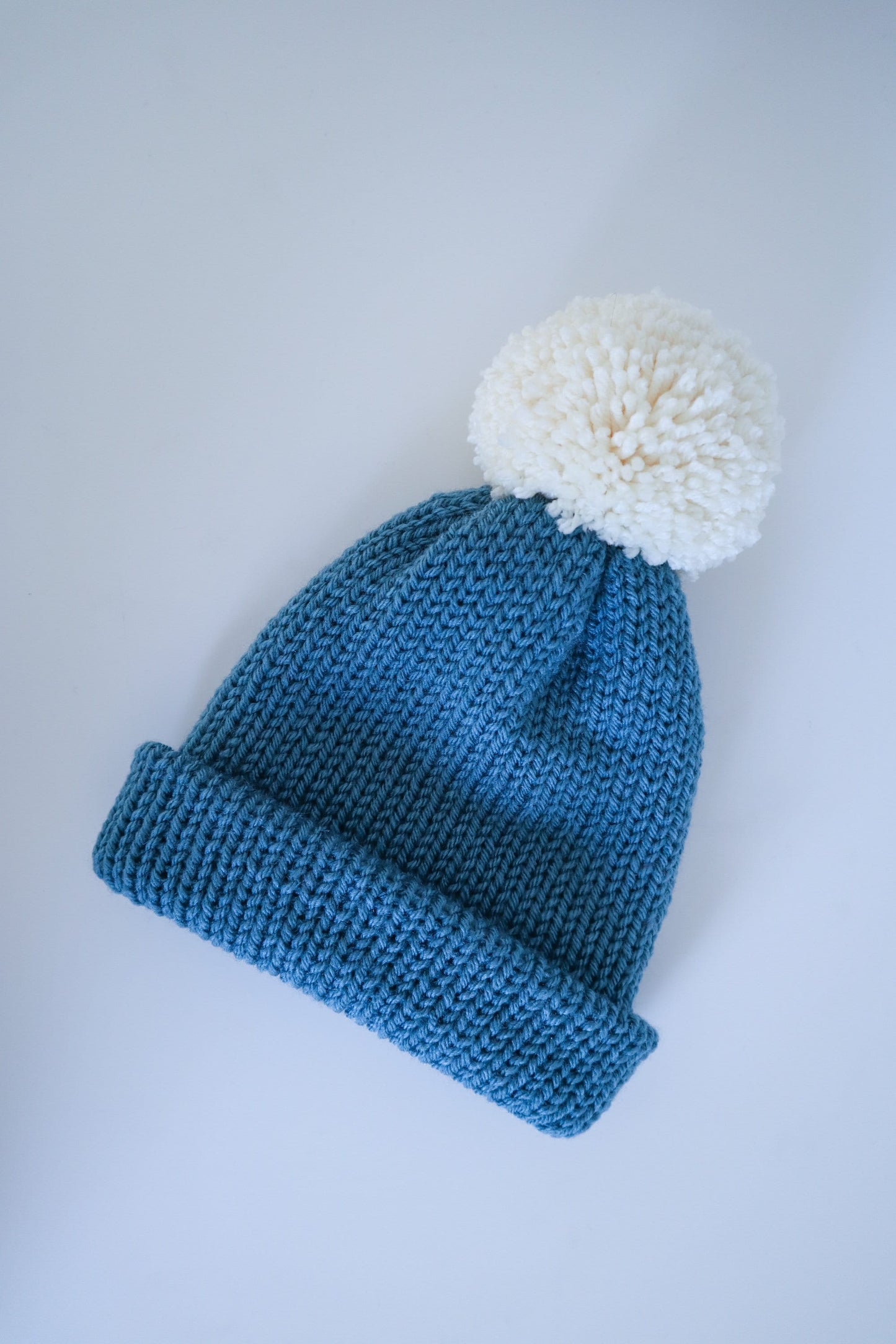 Blue and Cream Neutral Snug Adult Size Beanie