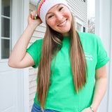Rainbow and White Slouchy Adult Size Beanie with removable pom pom